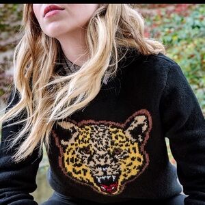 Straight to Hell Gabrielle Sweater - Leopard Design - NWT -Sz. XL